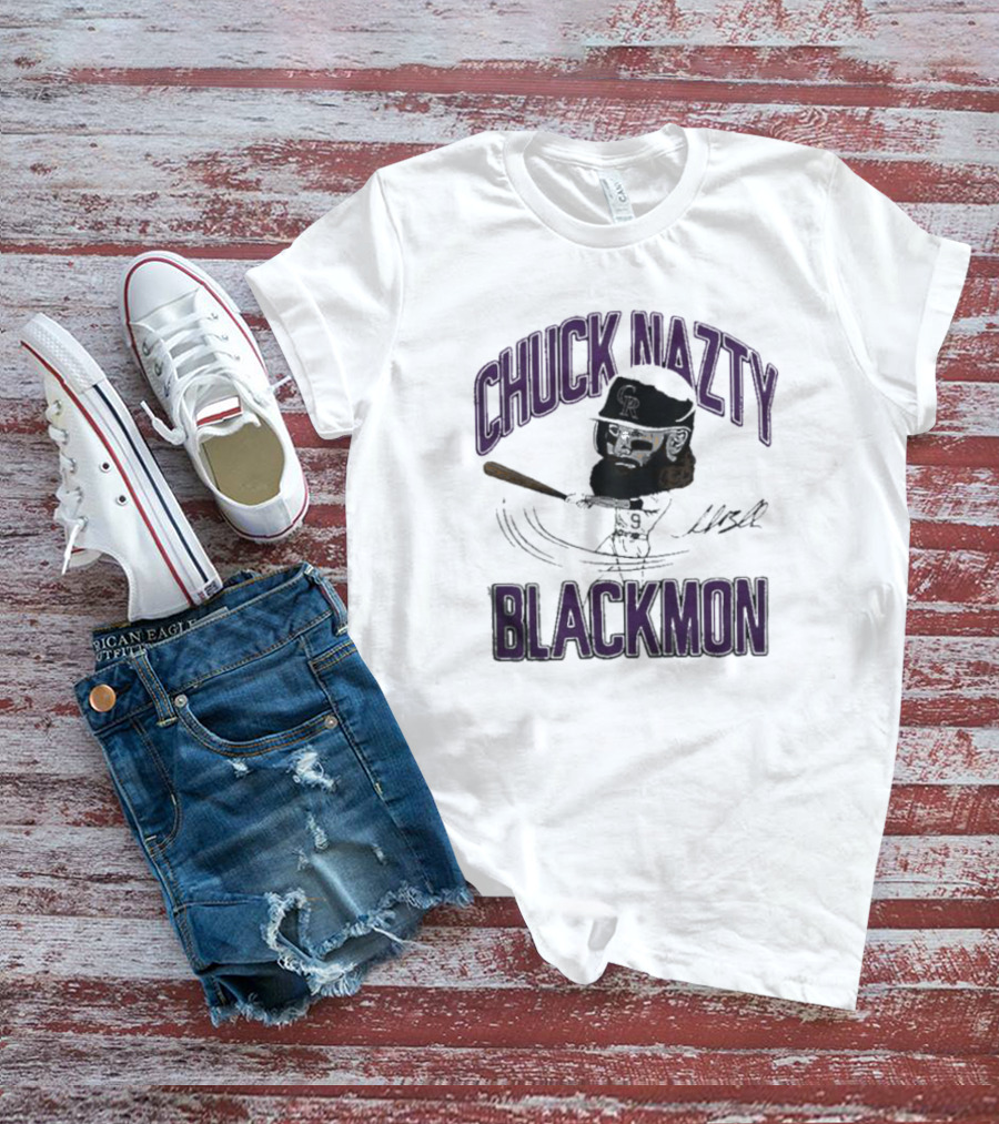 CHUCK NAZZY BLACKMON Signature Rockies T-Shirt