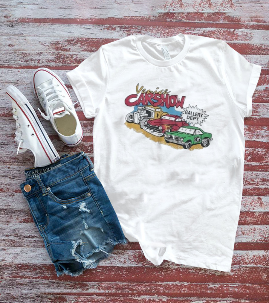 Venice Car Show Gallery Dept Vintage Cars Racing T-Shirt