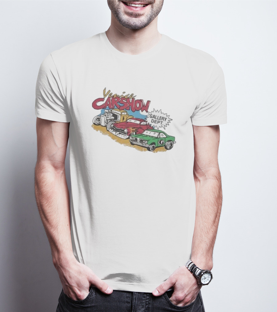 Venice Car Show Gallery Dept Vintage Cars Racing T-Shirt