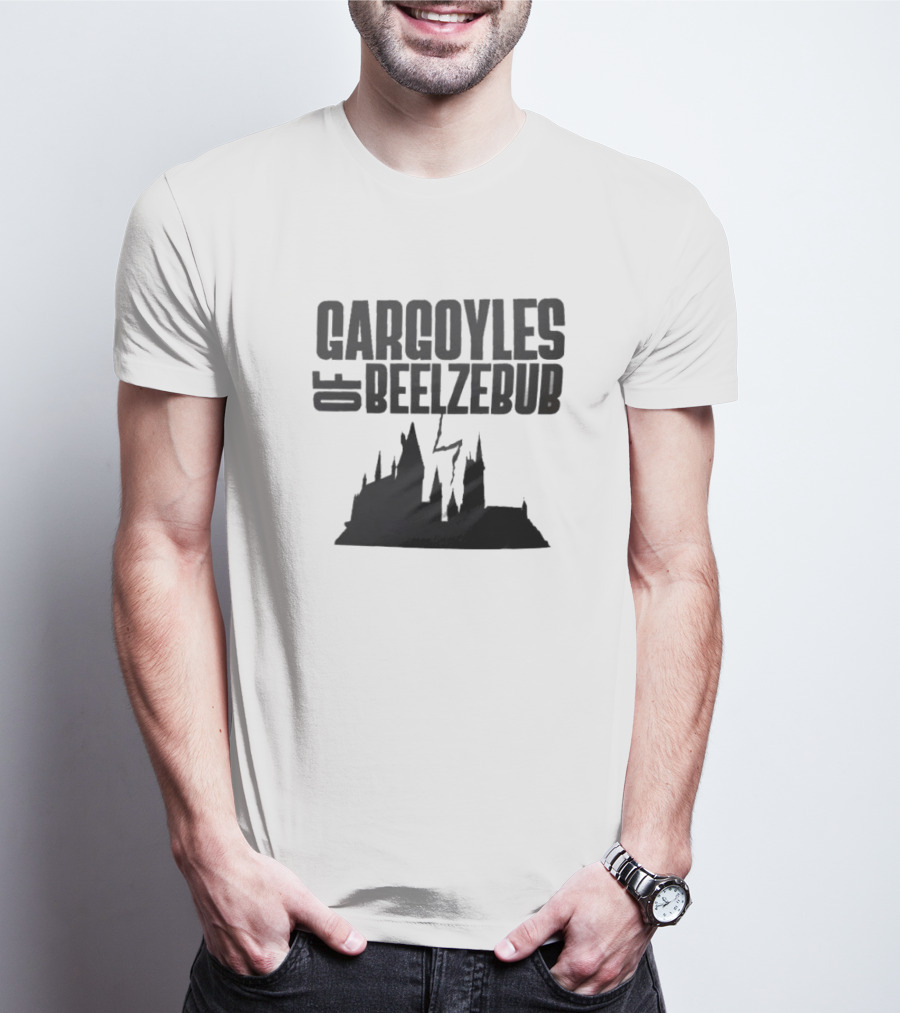 Gargoyles Of Beelzebub Castle Dark Silhouette Mystery T-Shirt