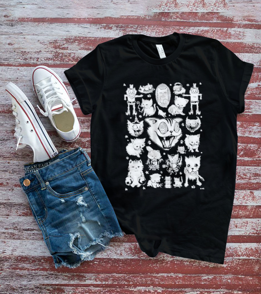 K45ink Mega Flash Cat Expressions And Characters T-Shirt