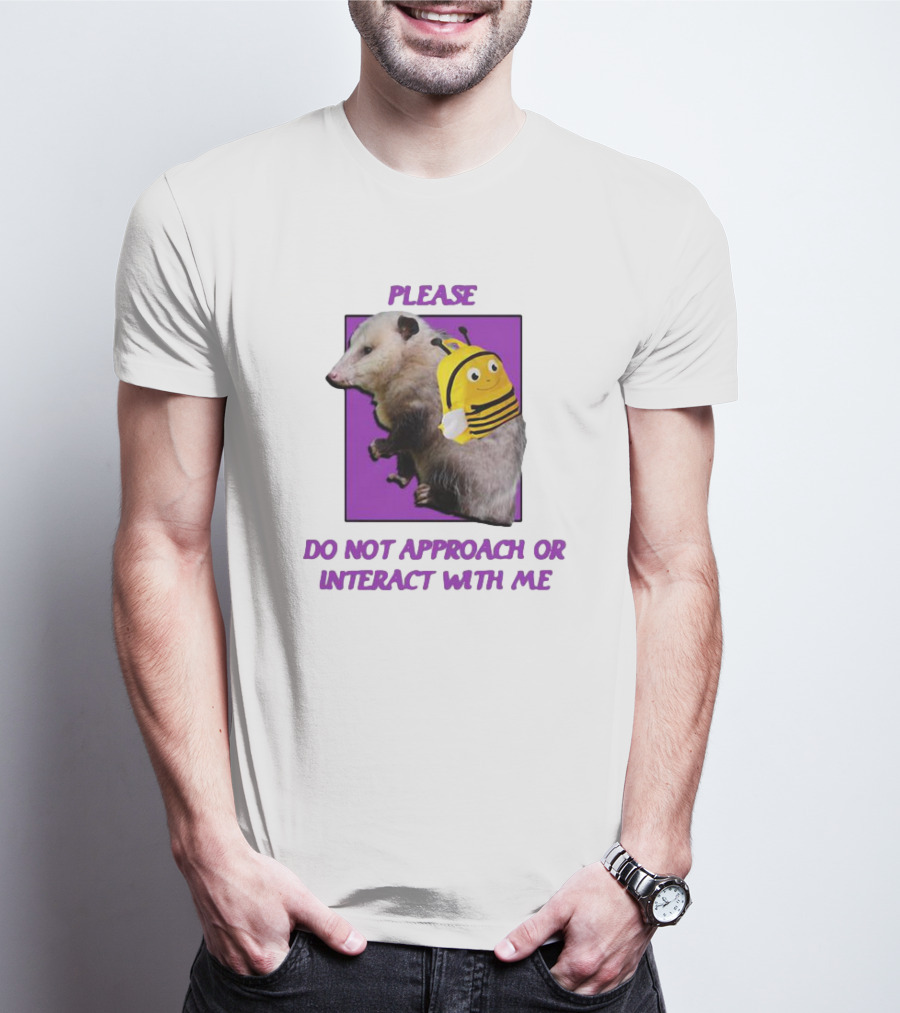 Possumcore Please Do Not Approach Or Interact With Me Bee Backpack T-Shirt