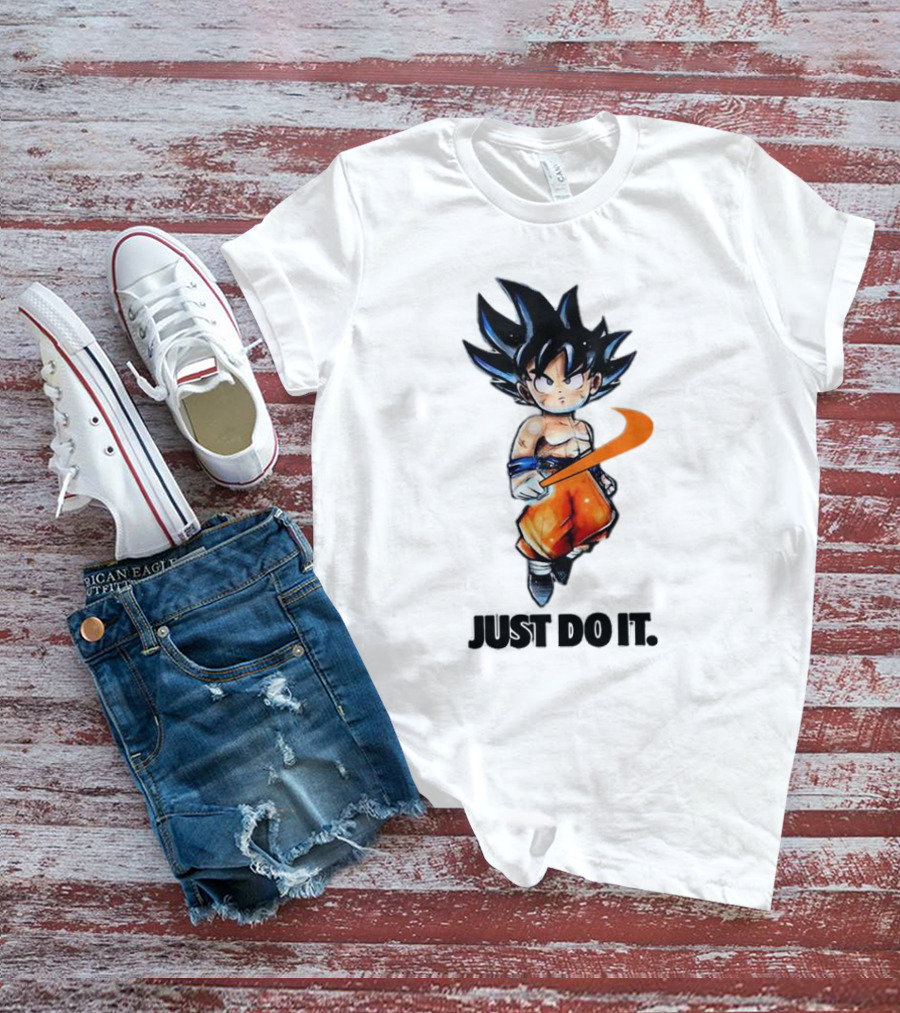Son Goku Just Do It Dragon Ball Crossover T-Shirt
