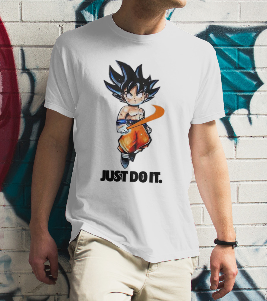 Son Goku Just Do It Dragon Ball Crossover T-Shirt