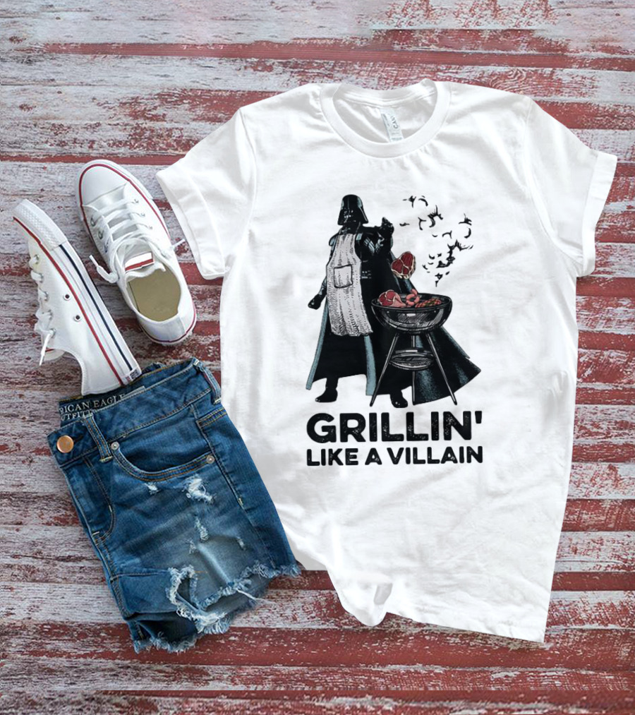 Star Wars Grillin' Like A Villain Darth Vader BBQ Scene T-Shirt