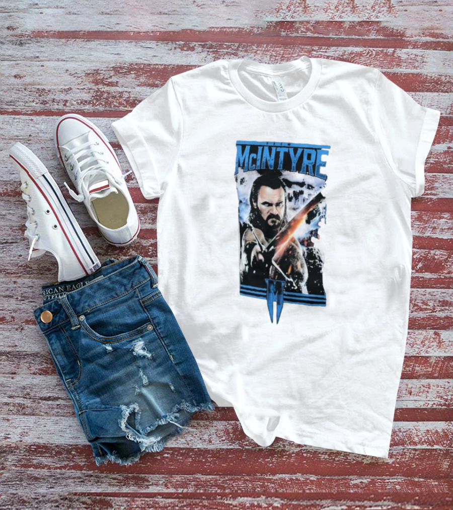 Drew McIntyre Clash Warrior With Sword And Determined Gaze T-Shirt