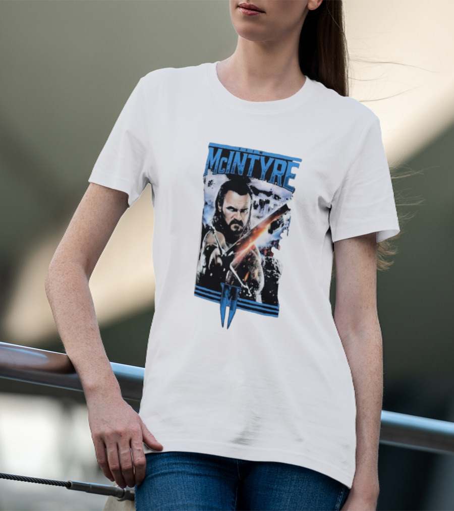Drew McIntyre Clash Warrior With Sword And Determined Gaze T-Shirt