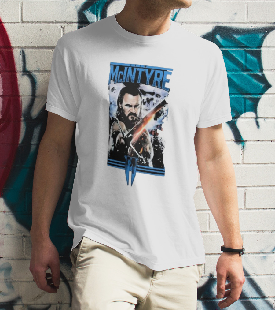 Drew McIntyre Clash Warrior With Sword And Determined Gaze T-Shirt