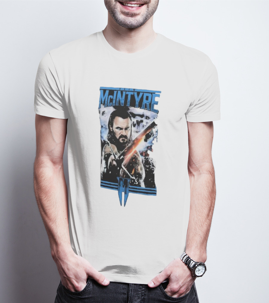 Drew McIntyre Clash Warrior With Sword And Determined Gaze T-Shirt