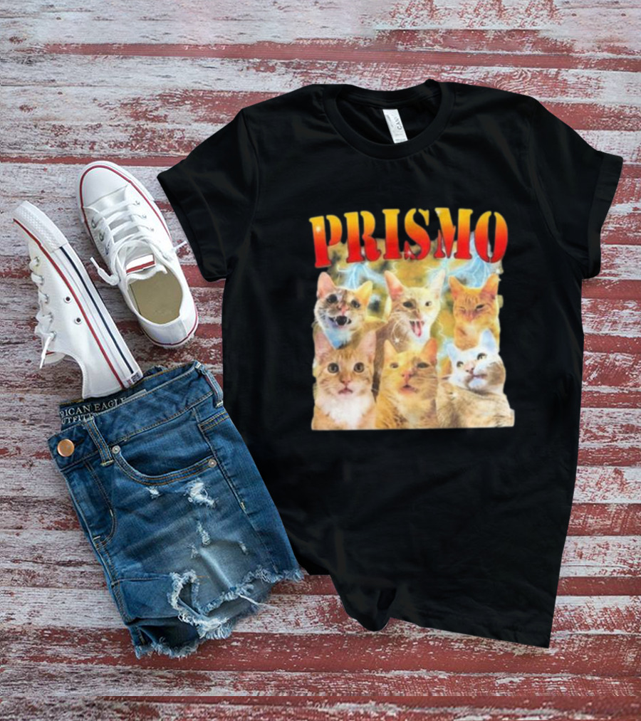 Prismo Cats Colorful Expressions Feline Montage T-Shirt