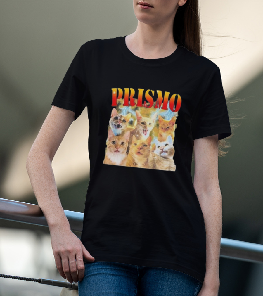 Prismo Cats Colorful Expressions Feline Montage T-Shirt