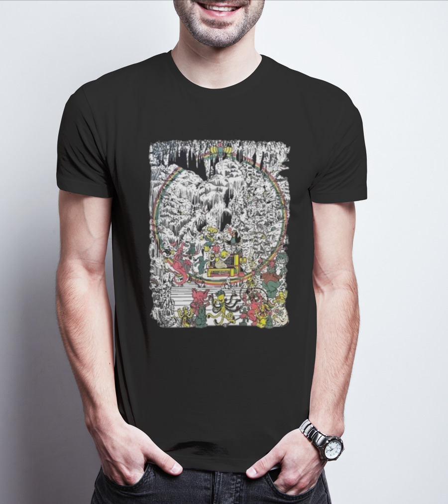 Brian Blomerth Sprinkle’s Glow Mineralogy Psychedelic Cavern Creatures And Vibrant Cosmic Scenes T-Shirt