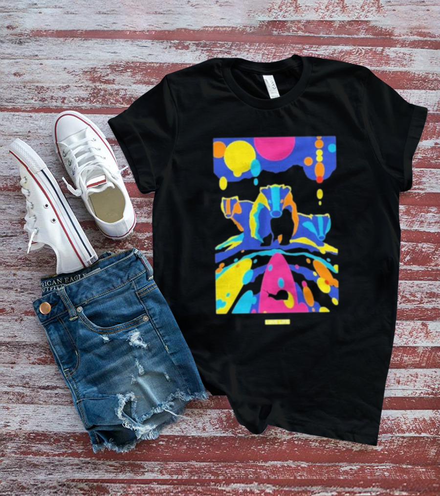 Chris Packham Badgers Glow In The Dark Colorful Wildlife T-Shirt