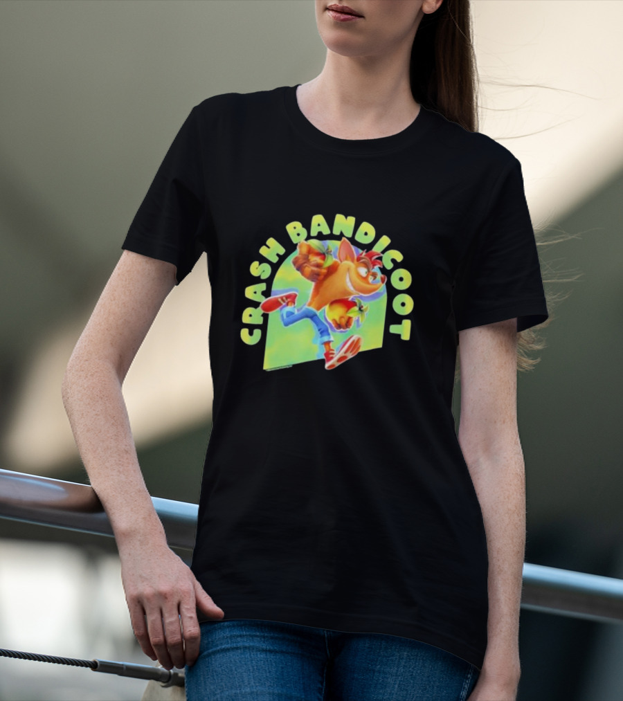 Crash Bandicoot Iconic Character Action Pose Rumble T-Shirt