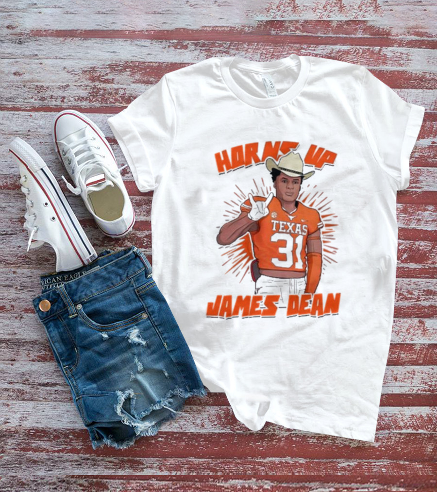 Horns Up Texas 31 Cowboy James Dean T-Shirt