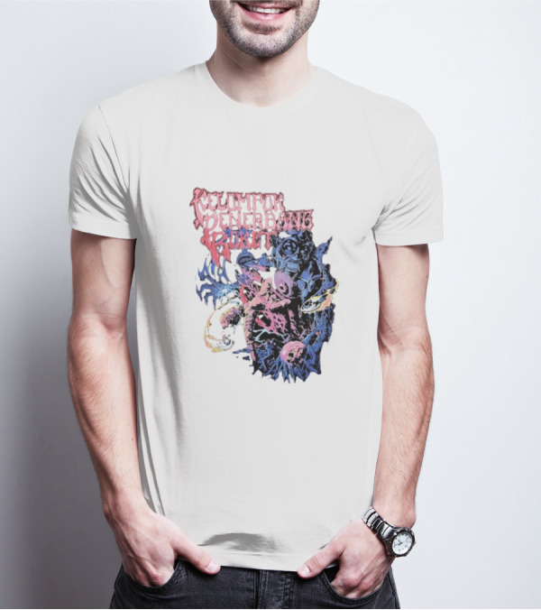 Kelompok Penerbang Roket Space Rage Psychedelic Monster T-Shirt