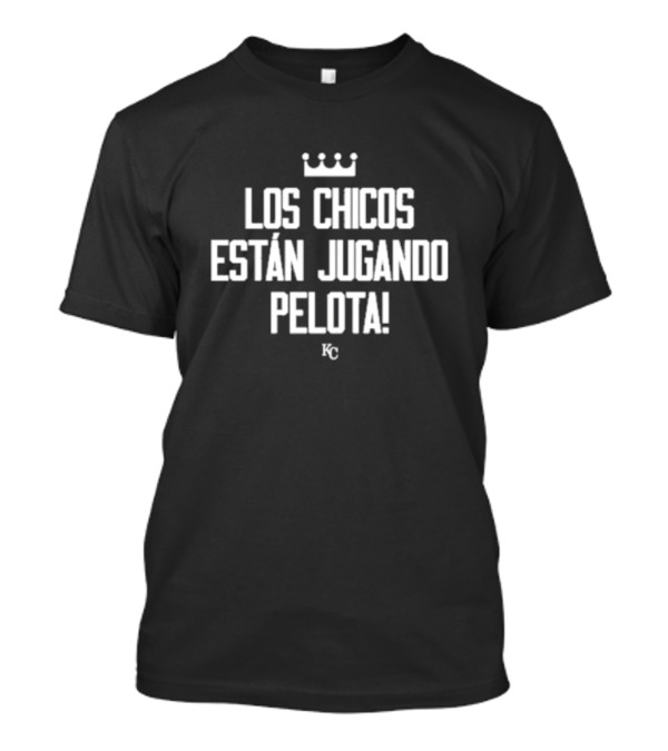 Los Chicos Están Jugando Pelota KC Crown T-Shirt