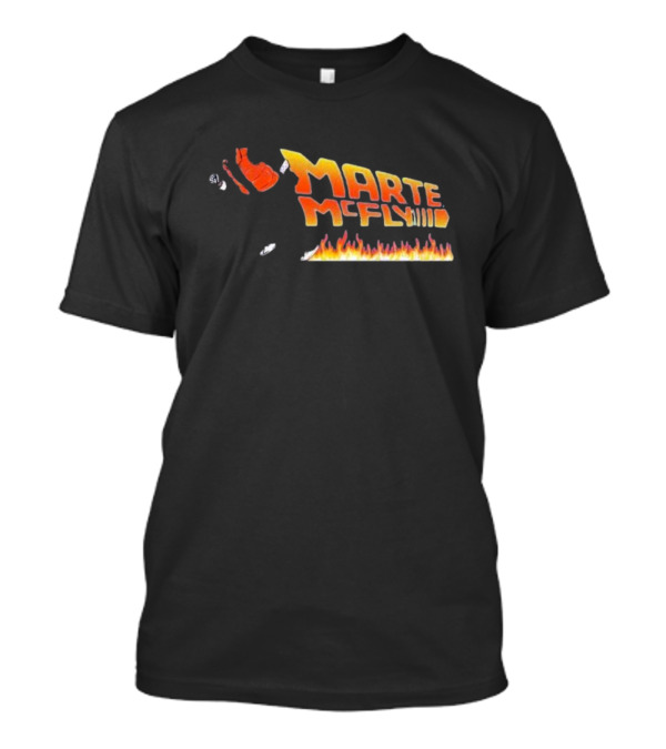 Marte McFly Fire Player Retro Flame T-Shirt