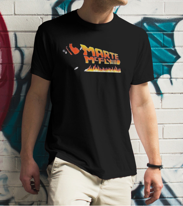 Marte McFly Fire Player Retro Flame T-Shirt