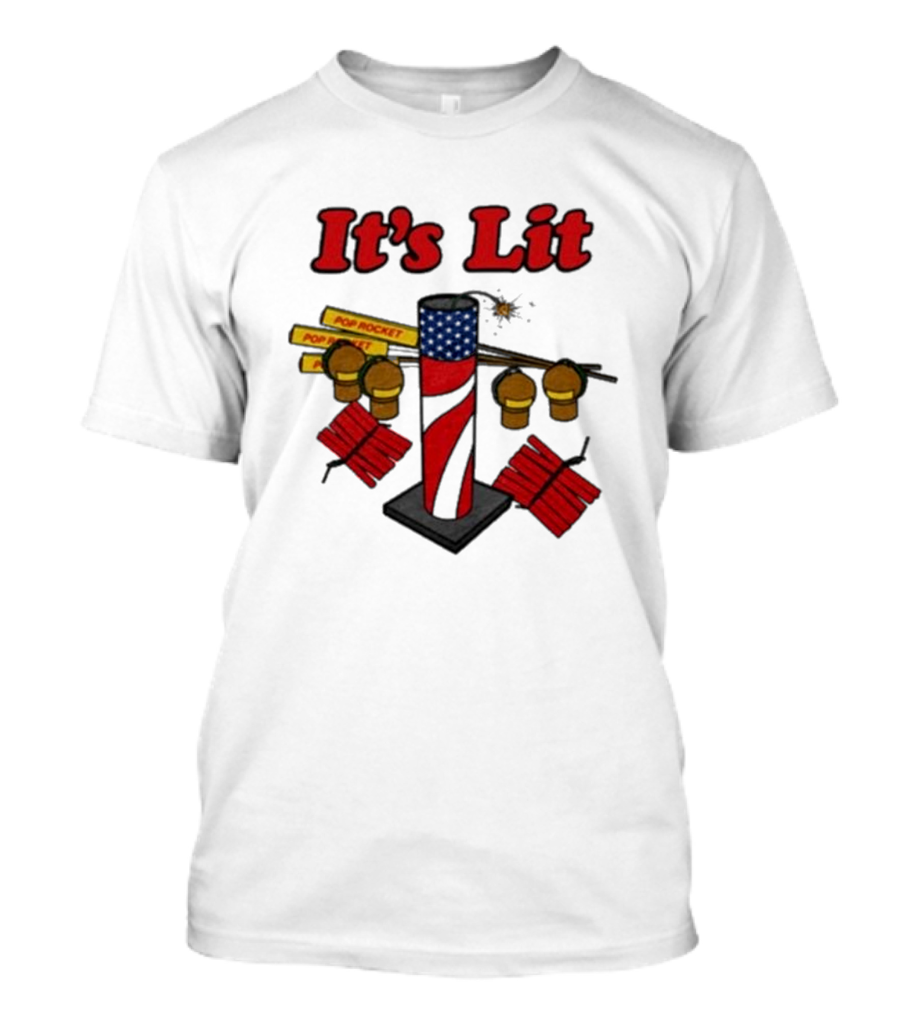 Middleclassfancy It's Lit 2024 Pop Rocket Fireworks Display T-Shirt