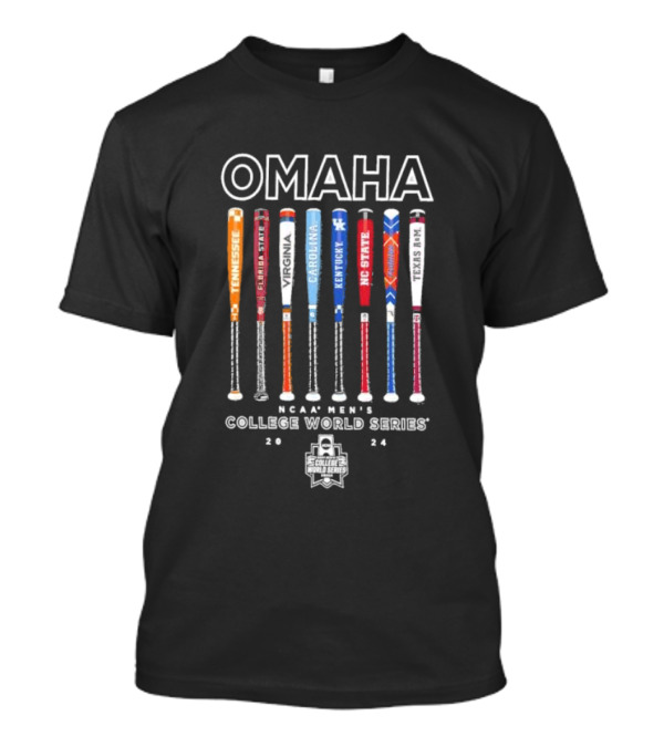 Omaha NCAA Men's College World Series 2024 NC State Virginia Kentucky Texas A&M Tennessee T-Shirt