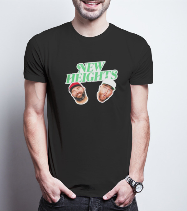 New Heights Jason And Travis Kelce Faces T-Shirt
