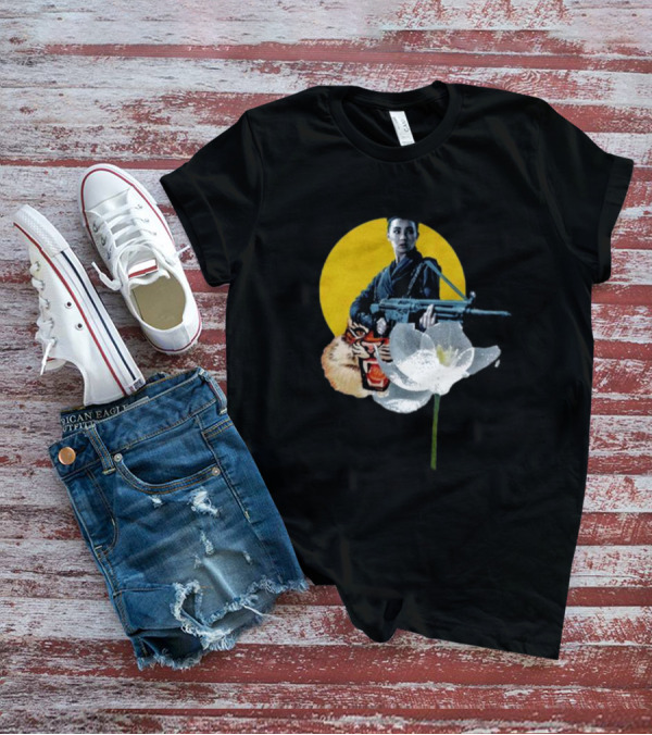 Osd 277 The Arms Of A Warrior With Tiger Flower Emblem T-Shirt