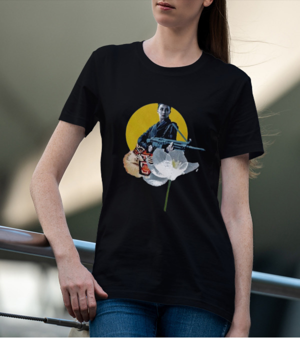 Osd 277 The Arms Of A Warrior With Tiger Flower Emblem T-Shirt
