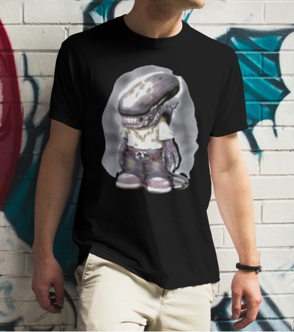 Pedro Xenomorph Alien Style Casual Outfit Character T-Shirt