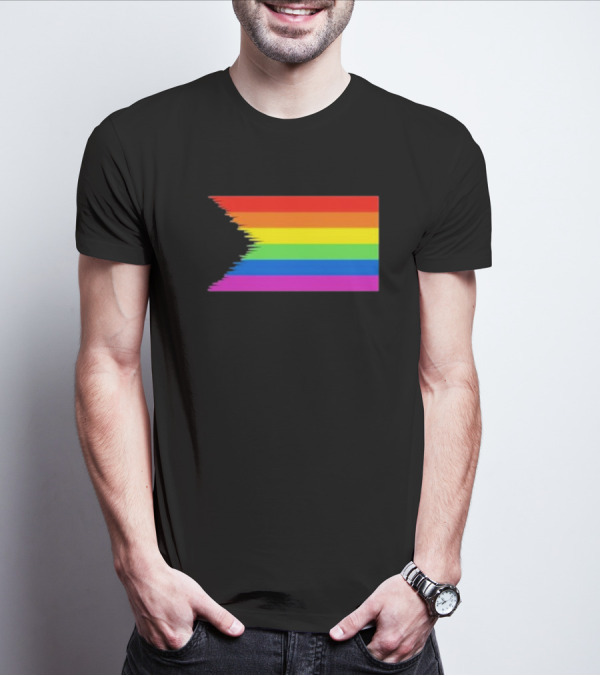 Pride Restored Flag Distorted Rainbow Bands T-Shirt