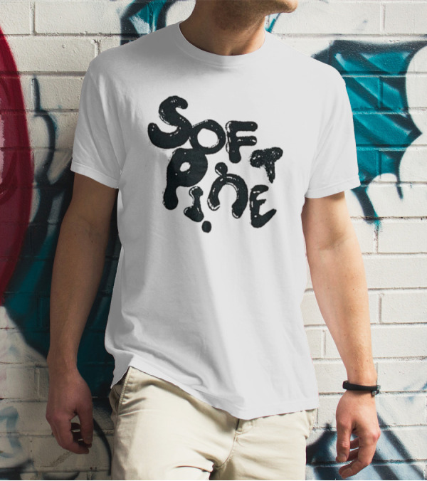 Soft Pine Logo Dark Green Text T-Shirt