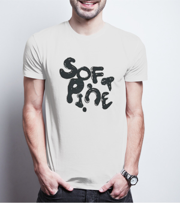 Soft Pine Logo Dark Green Text T-Shirt