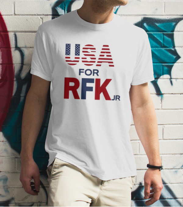 USA For RFK Jr American Flag T-Shirt