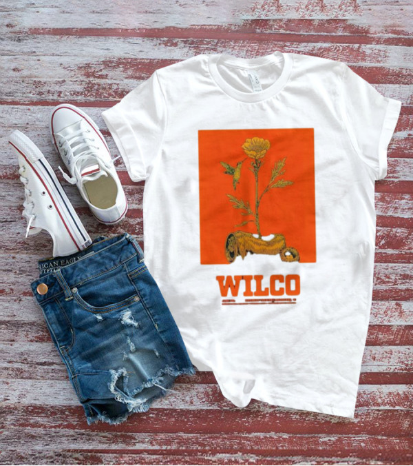 Wilco Jun 12 2024 Riverside Theatre Milwaukee WI Floral Hummingbird T-Shirt