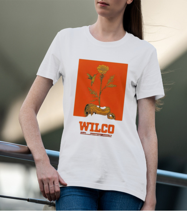 Wilco Jun 12 2024 Riverside Theatre Milwaukee WI Floral Hummingbird T-Shirt