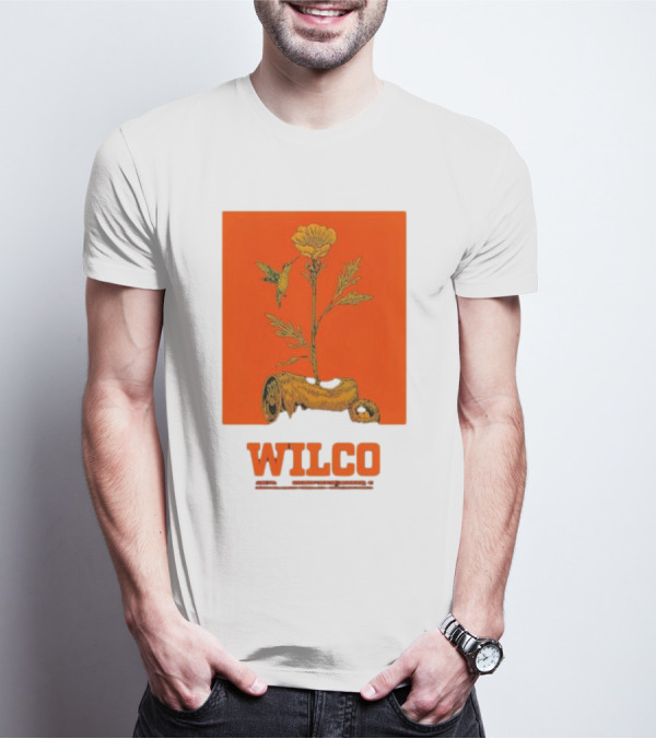 Wilco Jun 12 2024 Riverside Theatre Milwaukee WI Floral Hummingbird T-Shirt