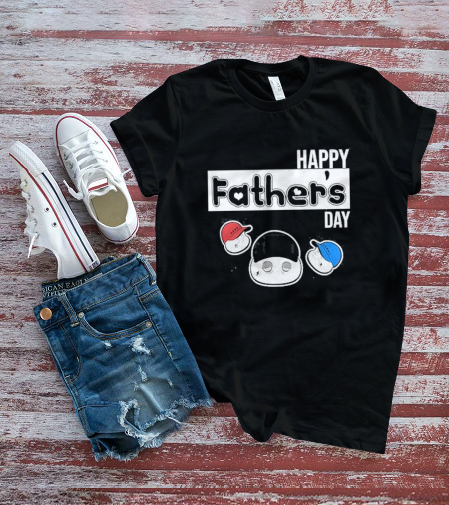 Metokur Happy Father’s Day With Cartoon Faces And Hats T-Shirt