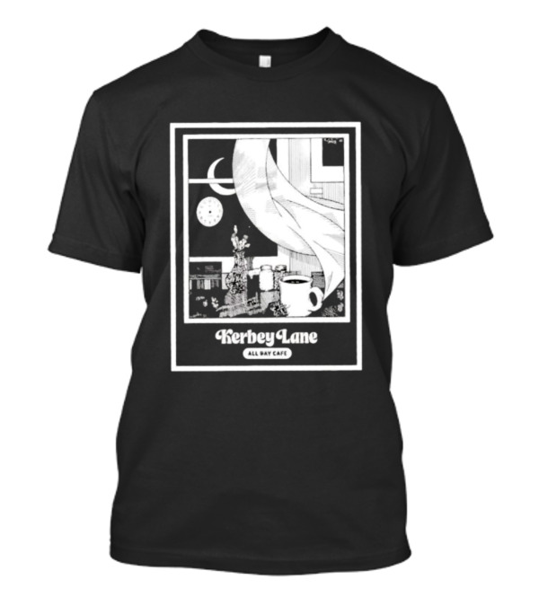Kerbey Lane All Day Cafe Night Window Scene T-Shirt
