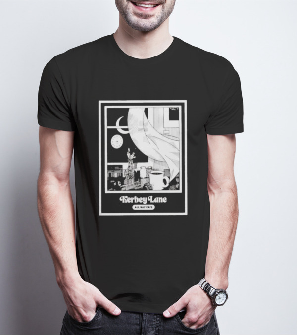 Kerbey Lane All Day Cafe Night Window Scene T-Shirt