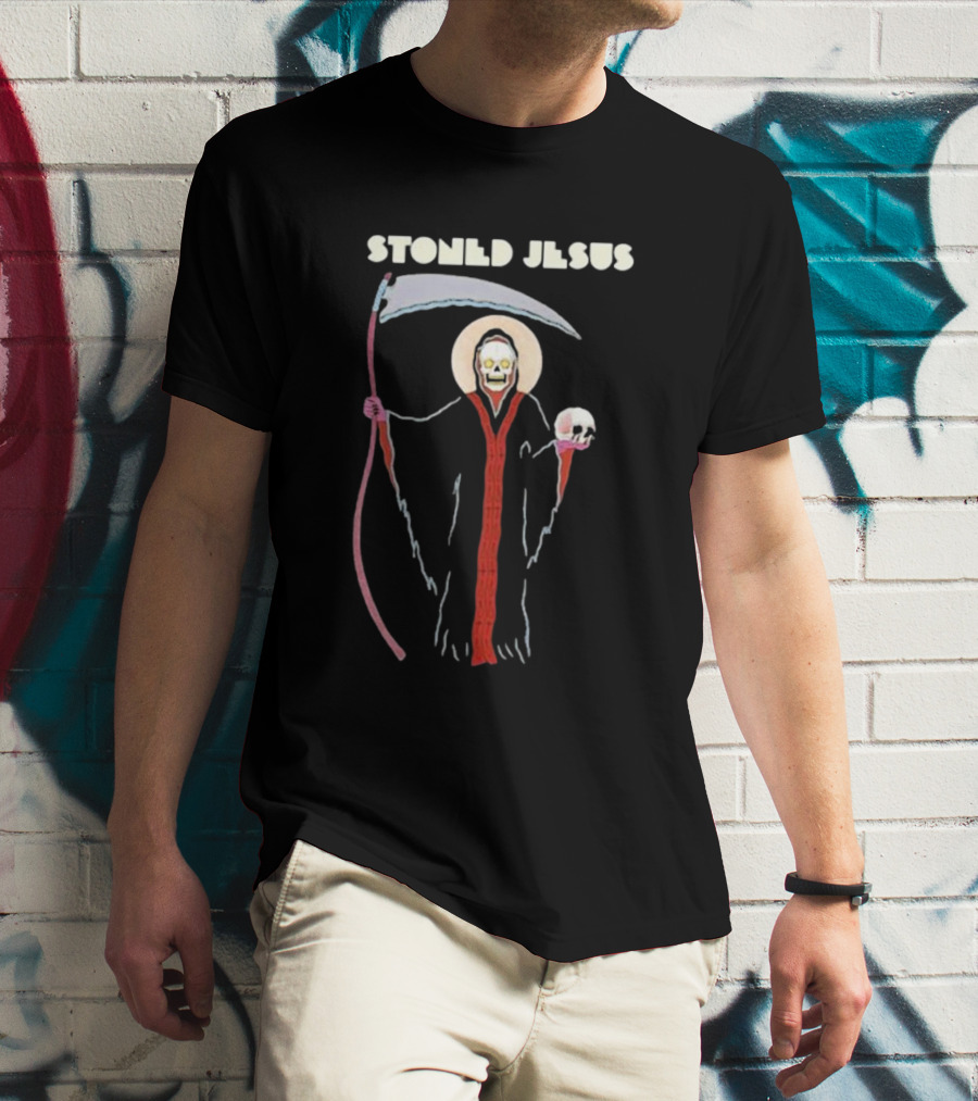 Stoned Jesus The Harvest Grim Reaper Bones T-Shirt