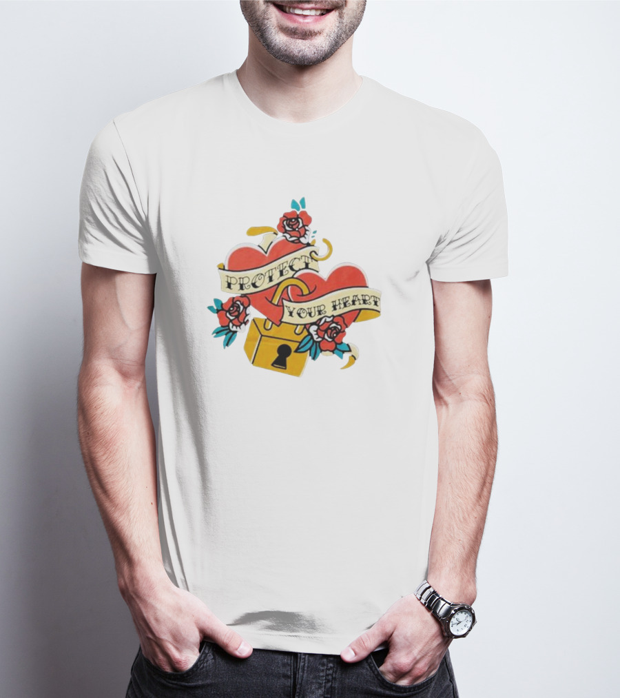 Protect Your Heart Tattoo Roses Lock And Key Xplr T-Shirt