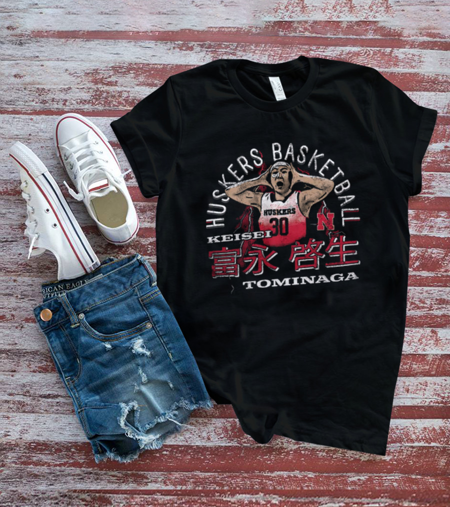 Huskers Basketball Keisei Tominaga 30 Nebraska T-Shirt