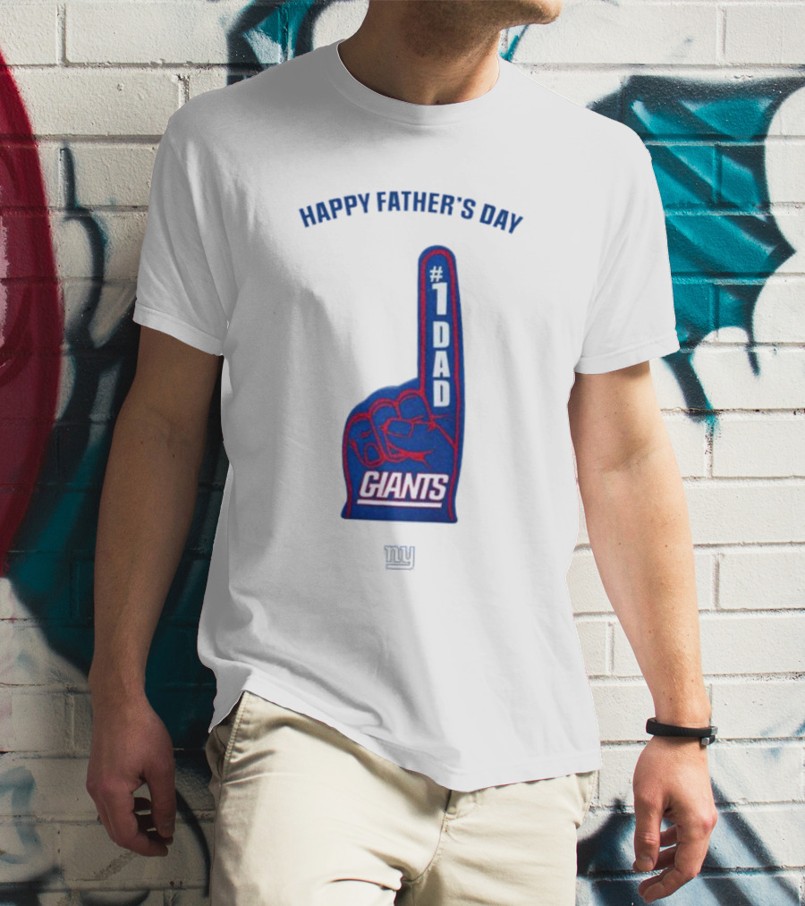 New York Giants #1 Dad Happy Father’s Day 2024 Fan Foam Finger T-Shirt