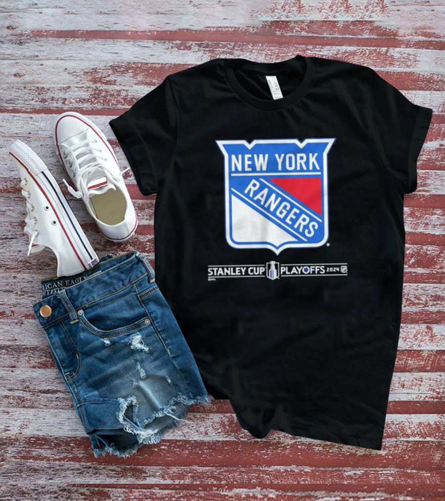 New York Rangers Stanley Cup Playoffs 2024 Hockey Team Emblem T-Shirt