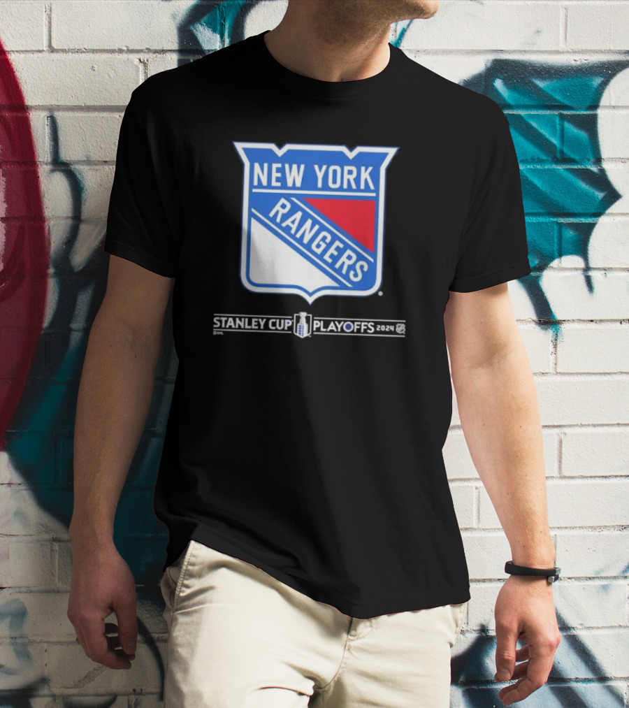 New York Rangers Stanley Cup Playoffs 2024 Hockey Team Emblem T-Shirt