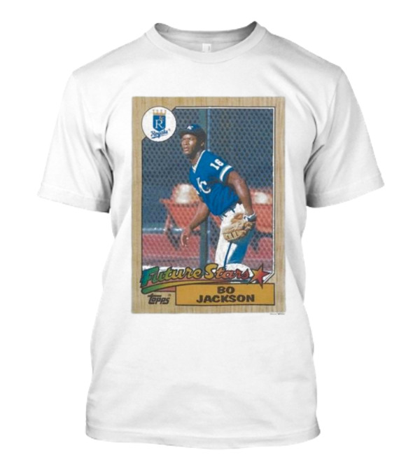 1987 Topps Royals Future Stars Bo Jackson Baseball Card T-Shirt