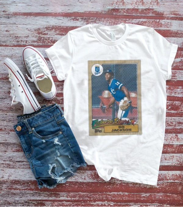 1987 Topps Royals Future Stars Bo Jackson Baseball Card T-Shirt