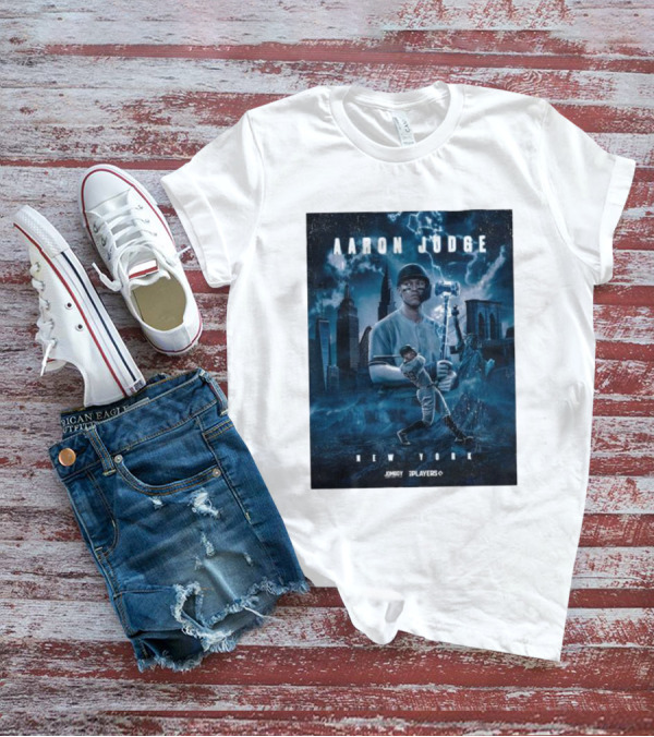 Aaron Judge New York Cityscape Thunderstorm Baseball Power Display T-Shirt