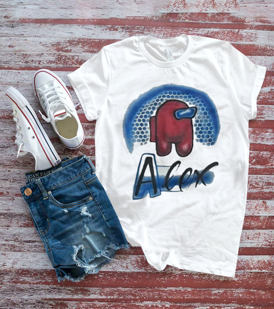 Alex Among Us Red Blue Honeycomb T-Shirt