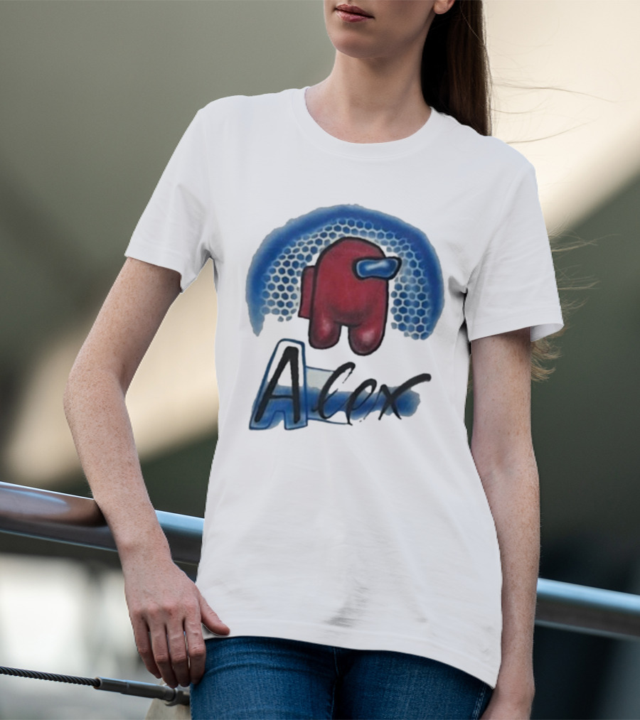 Alex Among Us Red Blue Honeycomb T-Shirt